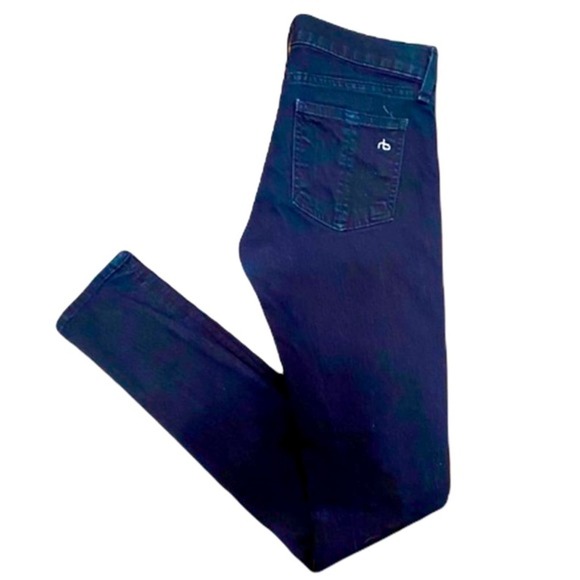 Rag & Bone Legging Skinny Jeans in Dark Indigo Womens size 26 Mid-Rise Stretch - Picture 2 of 11